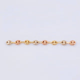 Herraje Retazo GC 8 Eslabones 0.85gr / 2 1/2 in / 4.2mm Tres Oros 18K