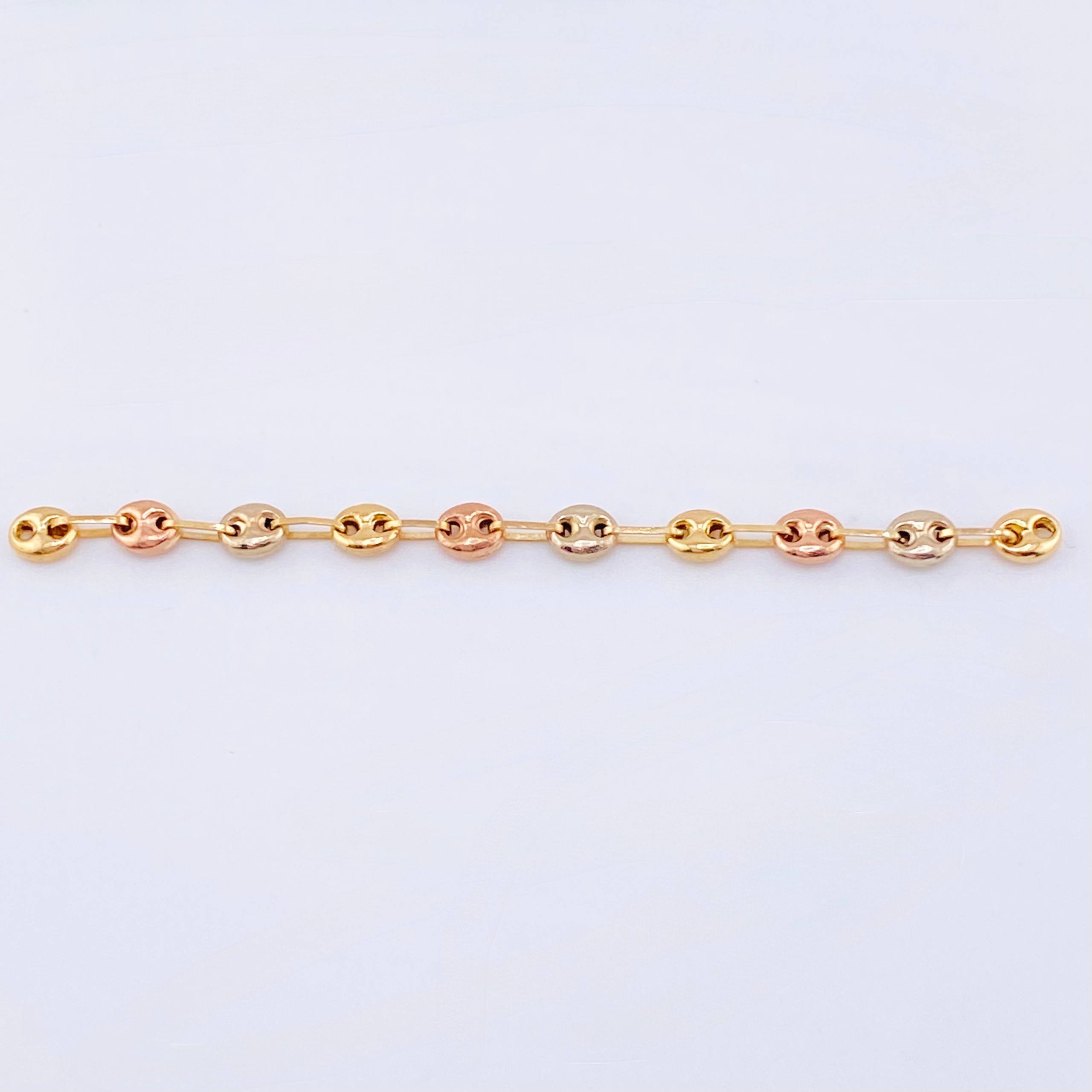 Charm Retazo GC 10 Links 1.1gr / 3 in / 4.2mm Three Golds 18K