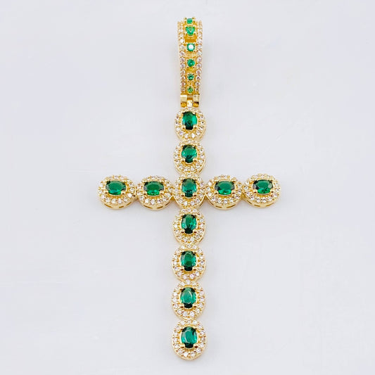 Dije Cruz Ovalo 9.65gr / 2 3/4 in / Oro Amarillo 18K