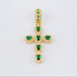 Pendant Oval Cross Dense 5.75 g / 1 3/4 in 18K Yellow Gold