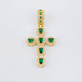 Pendant Oval Cross Dense 5.75 g / 1 3/4 in 18K Yellow Gold