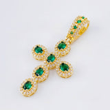 Pendant Oval Cross Dense 5.75 g / 1 3/4 in 18K Yellow Gold