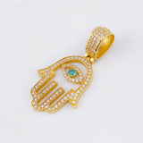 Hamsa Hand Pendant 5.05gr / 1 1/2 in / Yellow Gold 18K ©