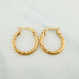 Candongas Mary 1.9 g / 3/4 in Oro Amarillo 18K