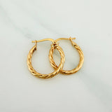 Candongas Mary 1.9 g / 3/4 in Oro Amarillo 18K