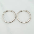 Candongas Carril 3.75 g / 3/4 in Oro Blanco 18K