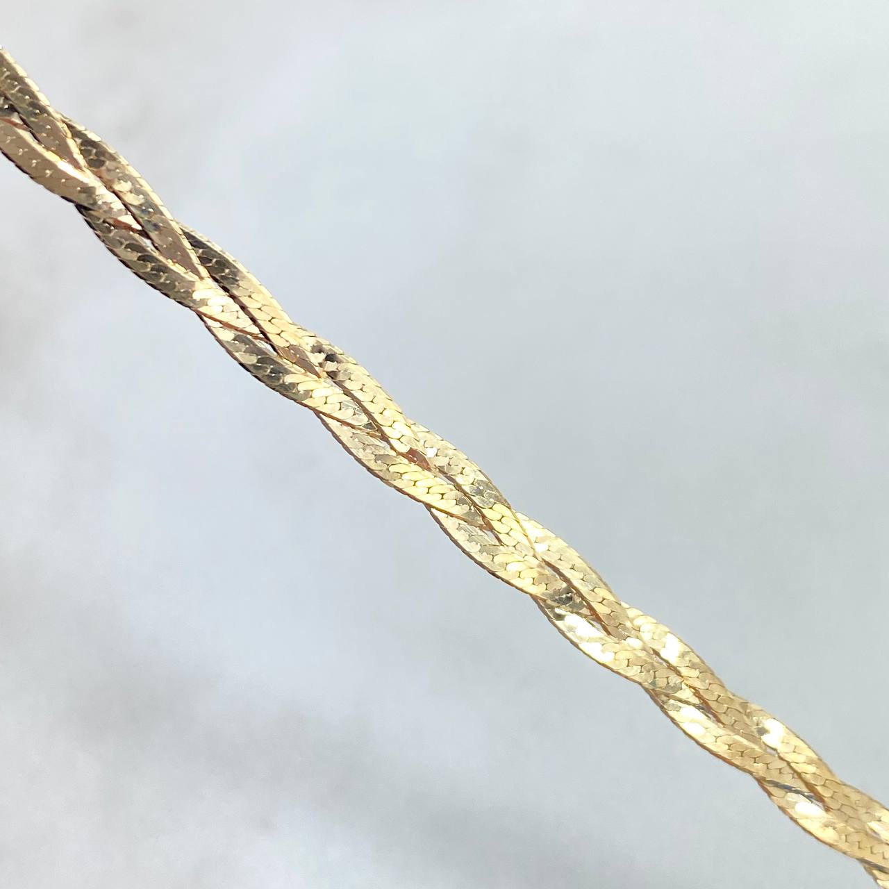 Herringbone Chain Braided 5.85gr / 40cm / 3.5mm Double Sided Yellow Gold +4