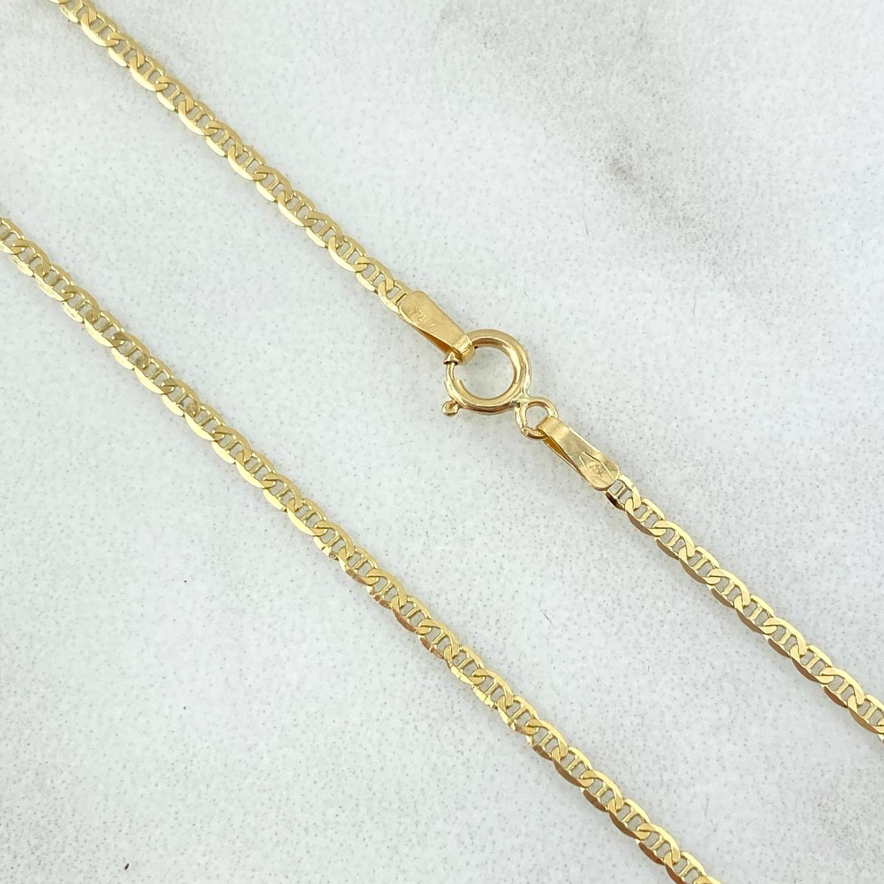 Flat Mariner Chain 2.5gr / 19 3/4 in / 18K Gold +3 !