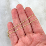 Cadena Escalera 2.7gr / 19 3/4 in / Oro Amarillo +3 18K !