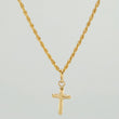 Set Cadena y Dije Lazo + Cruz 1.25gr / 19 3/4 in / 1.08mm Oro Amarillo 18K $