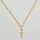 Set Cadena y Dije Lazo + Cruz 1.25gr / 19 3/4 in / 1.08mm Oro Amarillo 18K $