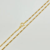 Set Cadena y Dije Figaro + Cruz 1.8gr / 20 in / 1.35mm Oro Amarillo 18K $