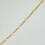 Set Cadena y Dije Figaro + Cruz 1.4gr / 19 3/4 in / 1.25mm Oro Amarillo 18K $