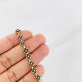 Bracelet Flores 11.25g / 7 in / 6mm Yellow Gold 18K