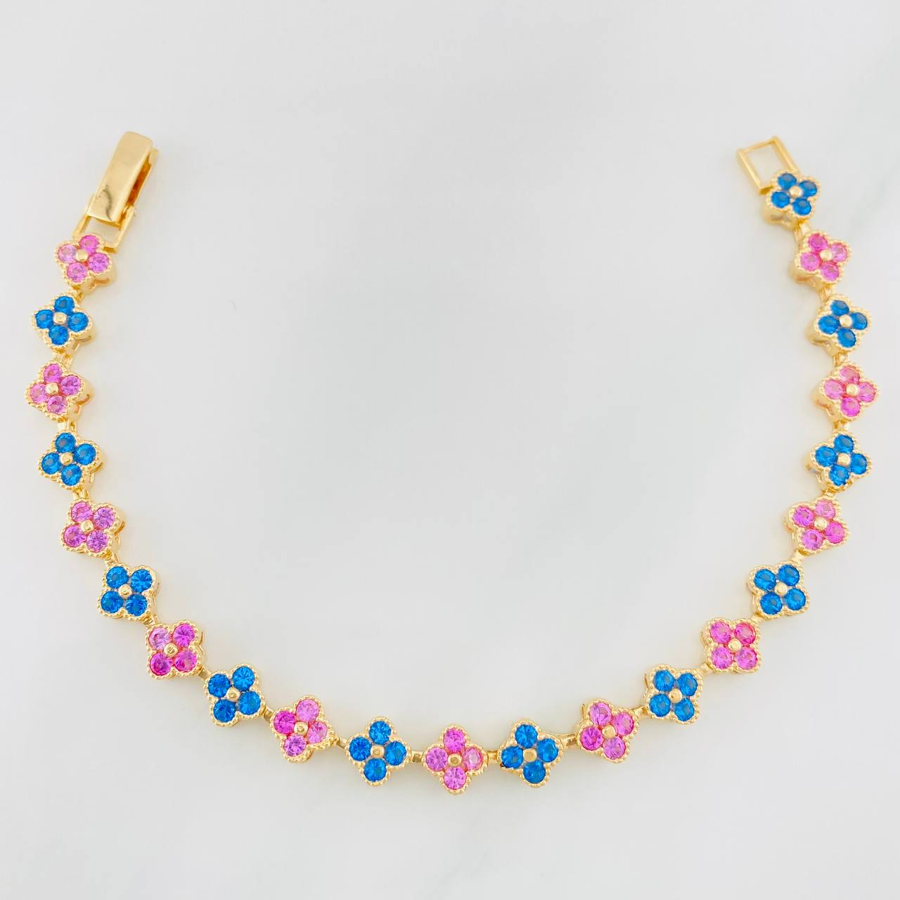 Bracelet Flores 11g / 6 3/4 in / 6mm Yellow Gold 18K