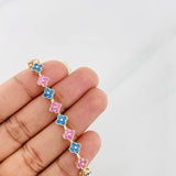 Bracelet Flores 11g / 6 3/4 in / 6mm Yellow Gold 18K
