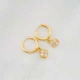 Hoop Earrings Flores 2.15g / 3/4 in 18K Yellow Gold