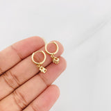 Hoop Earrings Flores 2.15g / 3/4 in 18K Yellow Gold