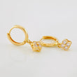 Hoop Earrings Flores 2.15g / 3/4 in 18K Yellow Gold