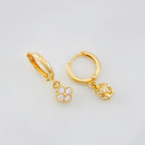 Hoop Earrings Flores 2.15g / 3/4 in 18K Yellow Gold