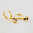 Hoop Earrings Flowers 2.1g / 3/4 in Yellow Gold 18K