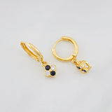 Hoop Earrings Flowers 2.1g / 3/4 in Yellow Gold 18K