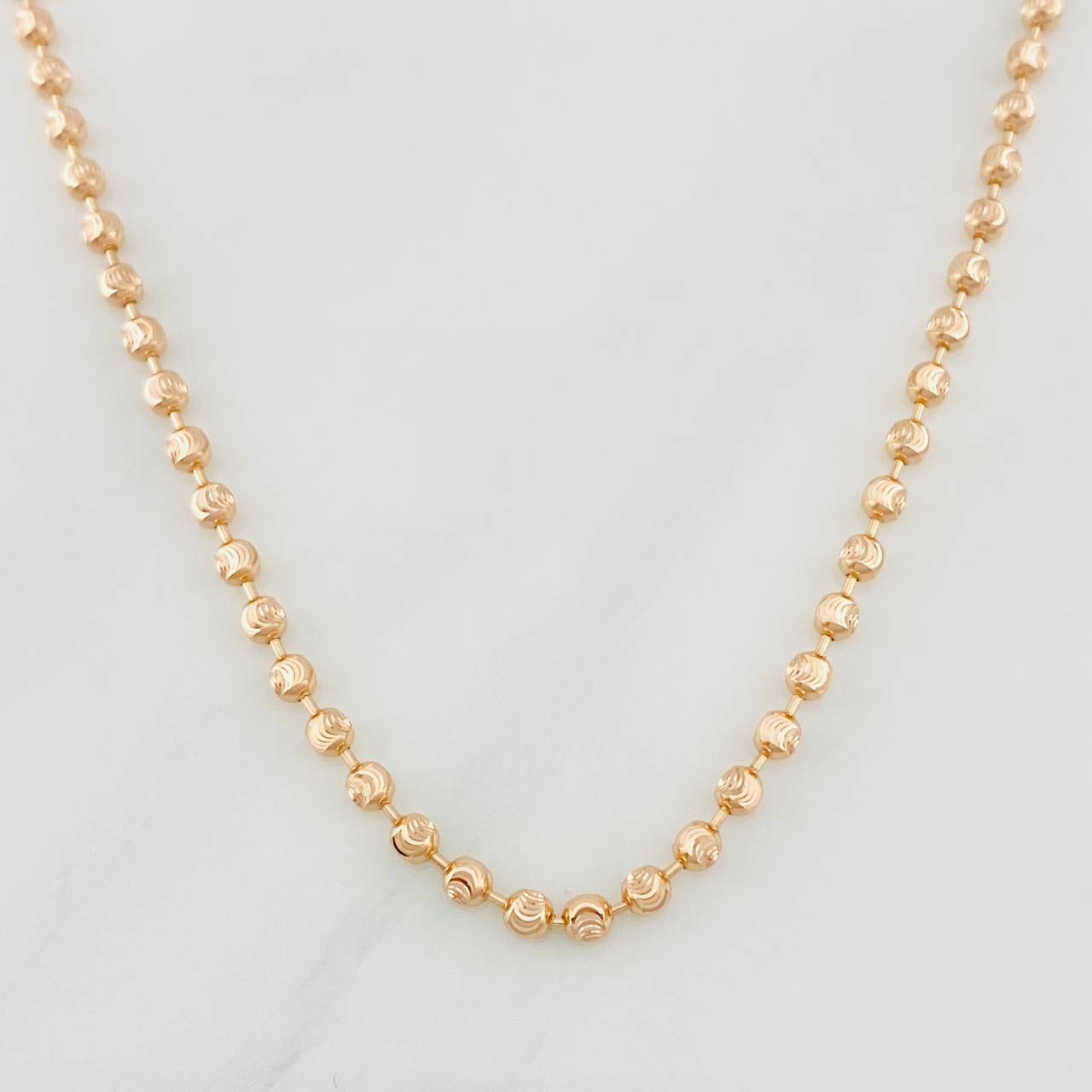 Half Moon Military Chain 7.35g / 20 in / 2.33mm 18K Rose Gold