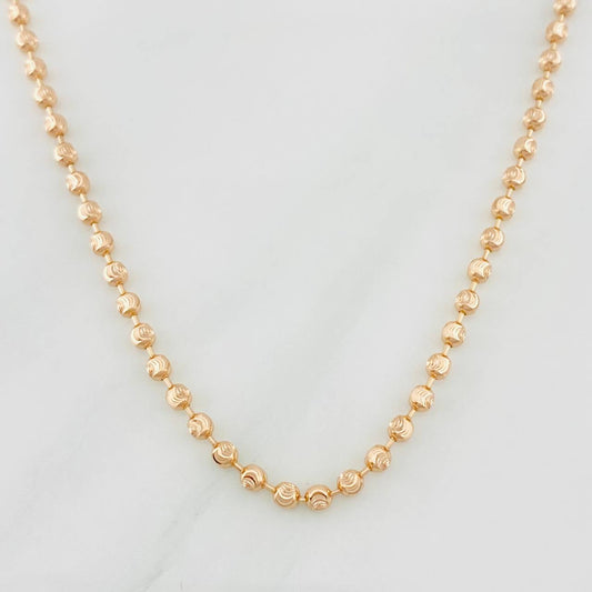 Half Moon Military Chain 8.95g / 24 in / 2.3mm 18K Rose Gold