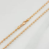 Half Moon Military Chain 7.8g / 20 in / 2.4mm 18K Rose Gold