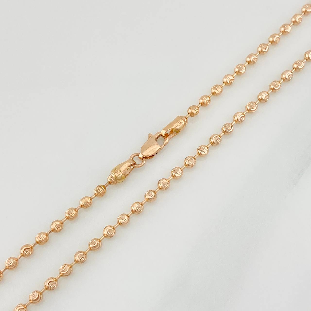 Half Moon Military Chain 8.3g / 18 in / 2.3mm 18K Rose Gold