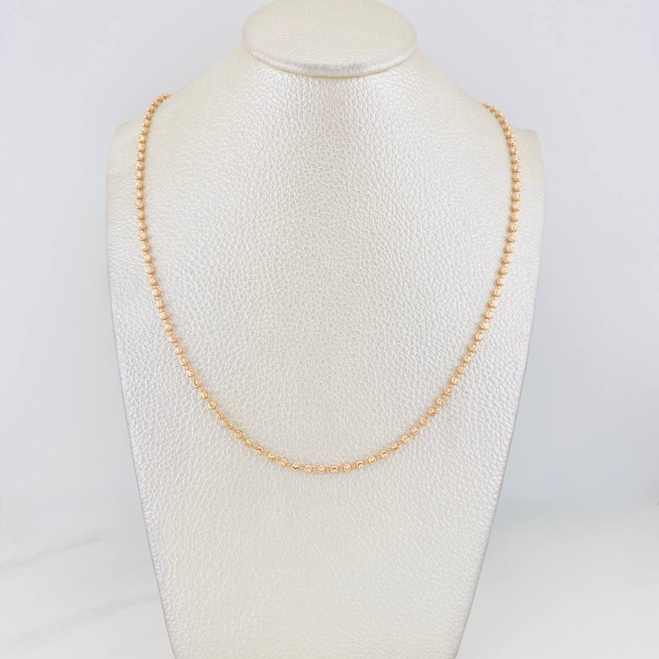 Half Moon Military Chain 7.8g / 20 in / 2.4mm 18K Rose Gold