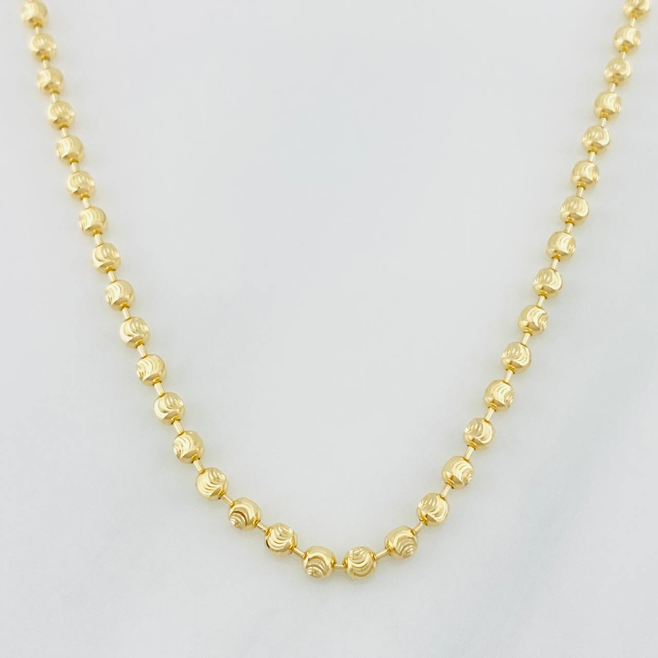 Half Moon Military Chain 10.65g / 24 in / 2.3mm 18K Yellow Gold