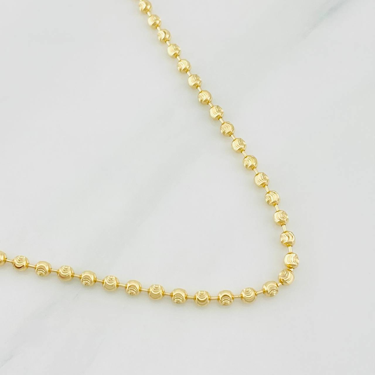 Half Moon Military Chain 10.65g / 24 in / 2.3mm 18K Yellow Gold