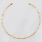 Tobillera Militar Media Luna 4.75g / 10 1/4 in / 2.4mm Oro Rosa 18K