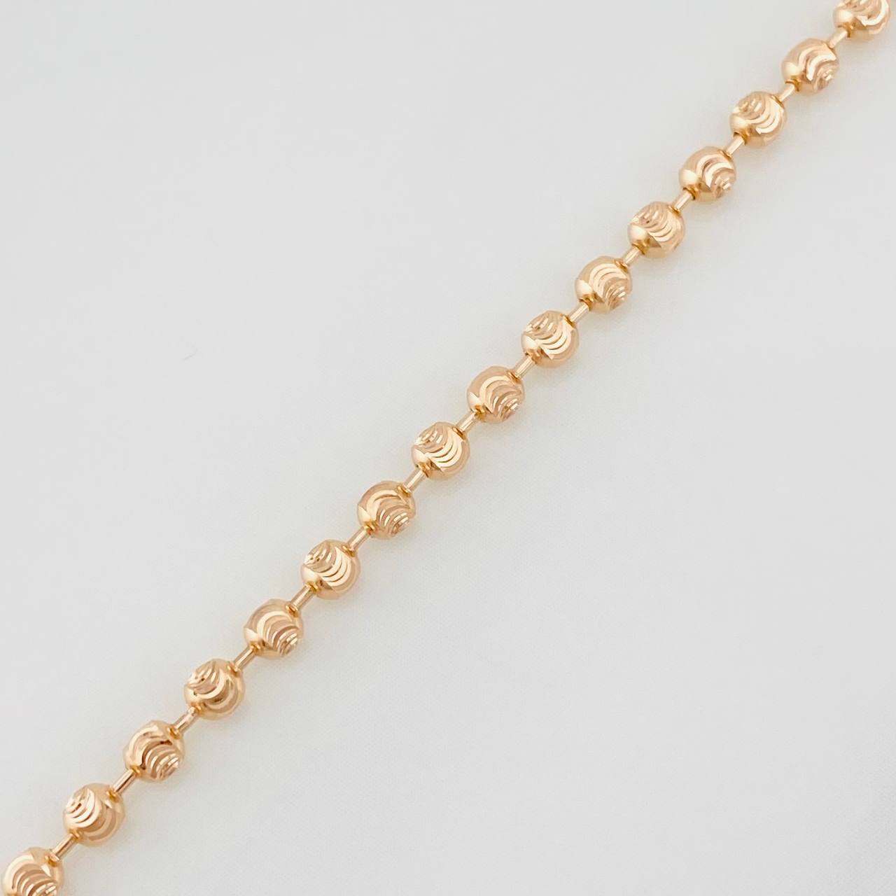 Tobillera Militar Media Luna 4.75g / 10 1/4 in / 2.4mm Oro Rosa 18K