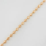 Tobillera Militar Media Luna 4.75g / 10 1/4 in / 2.4mm Oro Rosa 18K