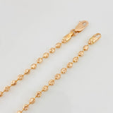 Half Moon Military Anklet 4.5g / 9 1/2 in / 2.4mm 18K Rose Gold