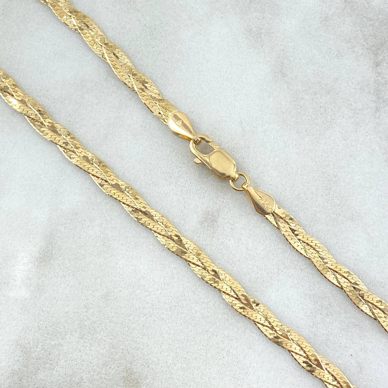Herringbone Chain Braided 5.85gr / 40cm / 3.5mm Double Sided Yellow Gold +4
