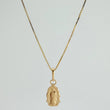 Set Chain and Pendant Venetian + Virgin of Guadalupe 1.35g / 19 3/4 in / 0.44mm Yellow Gold 18K $