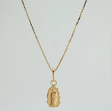 Set Chain and Pendant Venetian + Virgin of Guadalupe 1.35g / 19 3/4 in / 0.44mm Yellow Gold 18K $