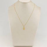 Set Chain and Pendant Venetian + Virgin of Guadalupe 1.35g / 19 3/4 in / 0.44mm Yellow Gold 18K $