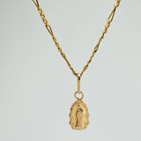 Set Cadena y Dije Figaro + Virgen Guadalupe 1.7gr / 19 3/4 in / 1.37mm Oro Amarillo 18K $