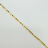 Set Cadena y Dije Figaro + Virgen Guadalupe 1.7gr / 19 3/4 in / 1.37mm Oro Amarillo 18K $