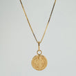 Set Cadena y Dije Veneciana + San Benito 1.5gr / 20 in / 0.51mm Oro Amarillo 18K $