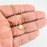 Venetian Chain Set + Saint Benedict Pendant / 1.35g / 18 in Yellow Gold 18K