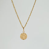 Set Cadena y Dije Figaro + San Benito 1.85gr / 19 3/4 in / 1.27mm Oro Amarillo 18K $