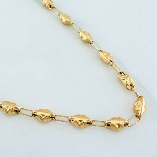 Cadena Rustica X 14.1 g / 24 1/2 in / 3.9 mm Oro Amarillo 18K