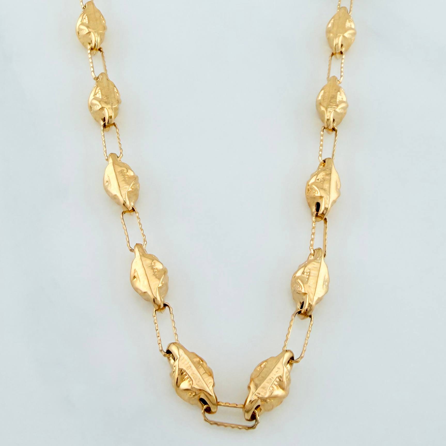 Rustic Chain X 14.1 g / 24 1/2 in / 3.9 mm 18K Yellow Gold