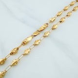 Rustic Chain X 14.1 g / 24 1/2 in / 3.9 mm 18K Yellow Gold