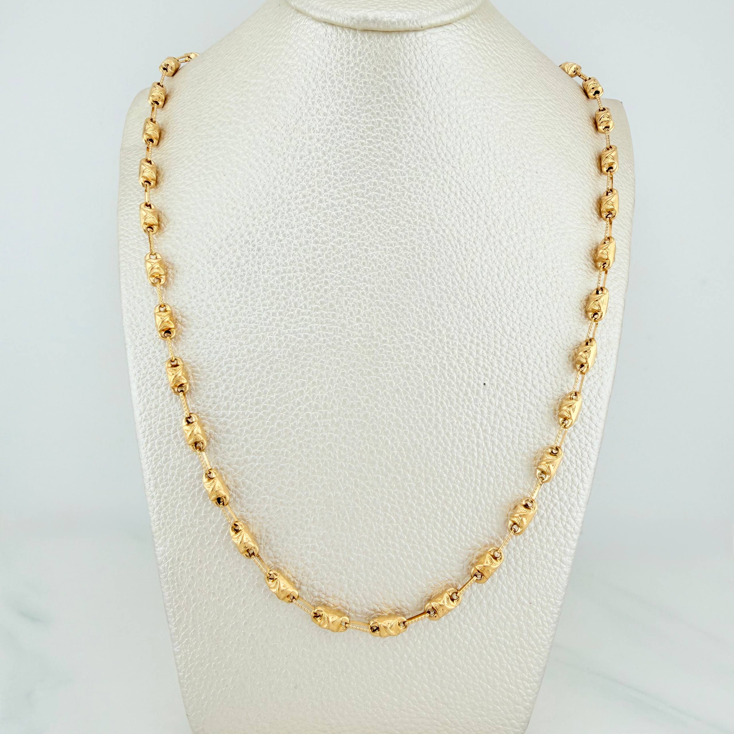 Rustic Chain X 14.1 g / 24 1/2 in / 3.9 mm 18K Yellow Gold